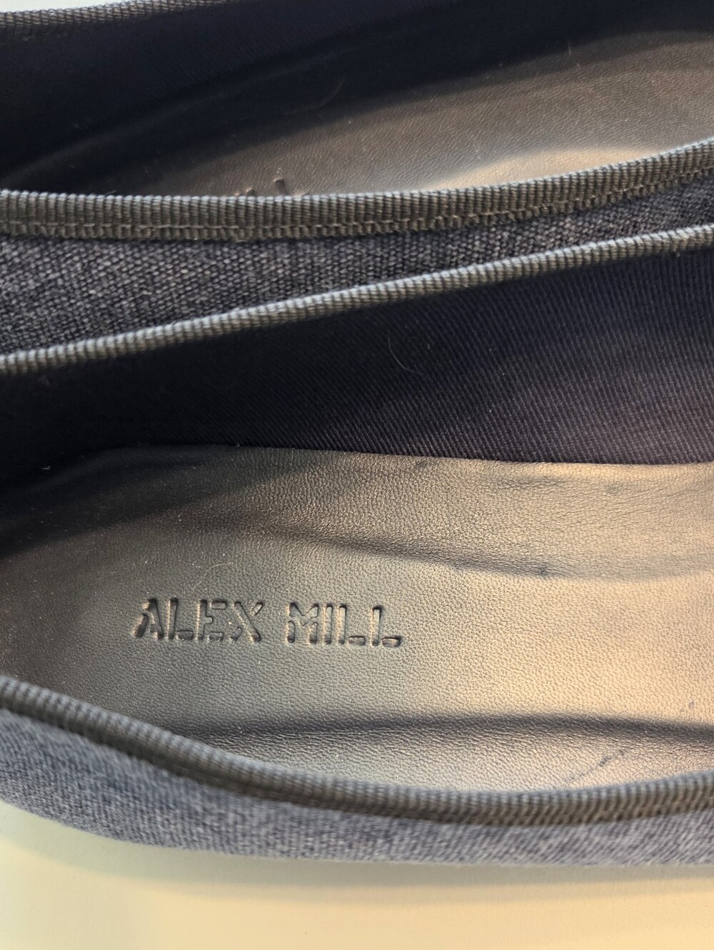 Alex Mill Navy Blue Canvas Ballet Flats Size 9 Made In Italy - Picture 7 of 12